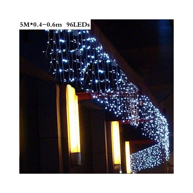 0,65 m 8 Modos Estrella Cortina llevada del carámbano se Enciende for la decoración del Dormitorio Fiesta de la Boda luz Blanca cálida Elise Luz de Navidad Navidad 1,5 m 