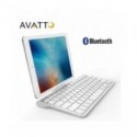 AVATTO teclado de tableta inalámbrico Bluetooth Ultra delgado con soporte, 78 teclas para tableta, ipad, iphone, escritorio, ...