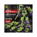 Robot de transformación 6 en 1 de 709 Uds., bloques de construcción, ingeniería urbana, excavadora, camión, juguete de constr...
