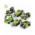 Robot de transformación 6 en 1 de 709 Uds., bloques de construcción, ingeniería urbana, excavadora, camión, juguete de constr...