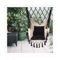 Hamaca silla con barra borla exterior Interior dormitorio patio para niños adultos columpio hamaca Silla de seguridad individ...