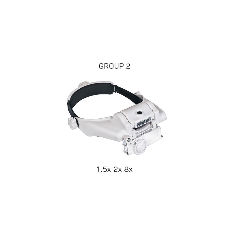 Gafas de TUNGFULL lupa herramienta reparación relojero gafas lupa LED diadema lupa 1.5x 2x 2.5x 3x 3.5x 8