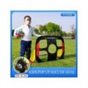 Portería de fútbol WISHOME 2 en 1 para niños, portería de fútbol y balón de fútbol de talla 3, portería de fútbol portátil de co