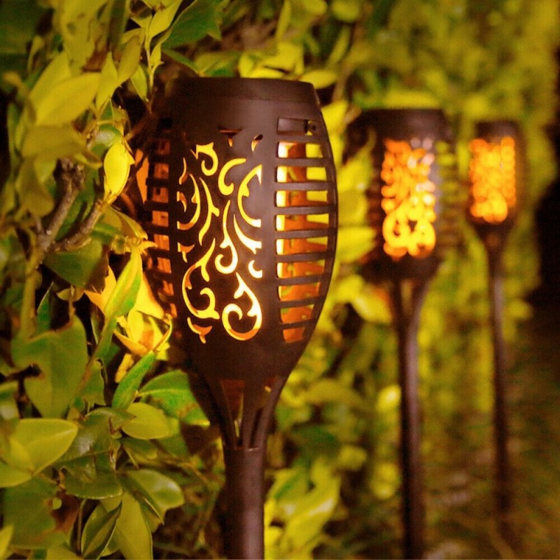 Luces Solares Led de exterior parpadeante, llama de baile, iluminación Solar, lámpara impermeable para decoración de jardín, ...