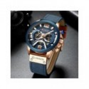 Curren relojes deportivos informales para hombre reloj de pulsera de cuero militar de lujo de marca azul reloj de pulsera de cro