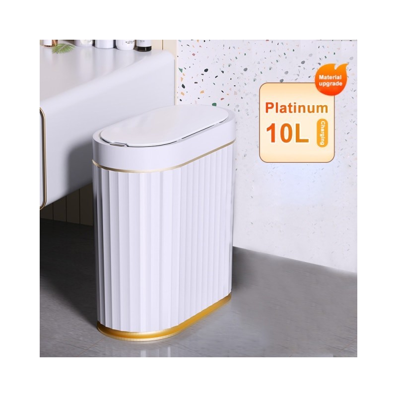 Cubo de basura con Sensor inteligente, cubo de basura impermeable de inducción automática con tapa, 10/15L Internacional
