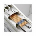 Bandeja de almacenamiento de cubiertos para cocina, organizador con soporte, contenedor para cuchara, tenedor y cuchillo, con...