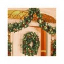 Guirnalda de chimenea de Navidad Artificial, ornamento para árbol de Navidad, decoración de guirnaldas de ratán colgantes, 1,...