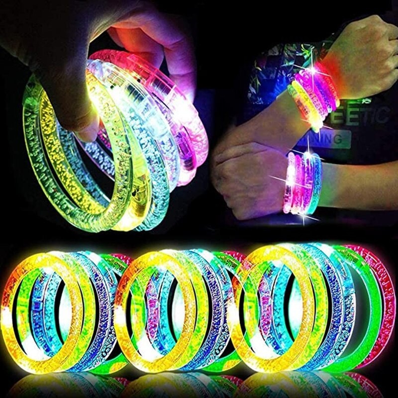 Juego de anillos luminosos LED para fiesta, pulseras con burbujas, gafas LED, regalo de cumpleaños, 30 unidades Internacional