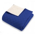 Quilt Velvet Termico Sherpa Azul 2Plazas Cubrecamas y Quilts