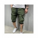 Pantalones cortos holgados de verano para hombre, ropa de calle informal para fitness, deportivos, con múltiples bolsillos, carg