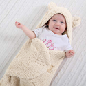 Bebé recién nacido bonito algodón recibir blanco manta de dormir niño niña envolver Swaddle Mamá y Bebés