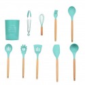 9/10/12 Uds conjunto de utensilios para cocina Premium de silicona utensilios de cocina con caja de almacenamiento tenedores ...